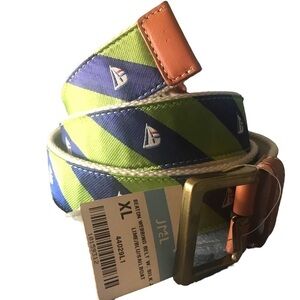 NWT Vintage J McLaughlin Seaton Silk on Webbed Canvas Mens Belt Size 42